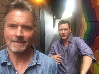 Mark Humphrey with son Luke Humphrey (Image: Instagram - posted July 2019)